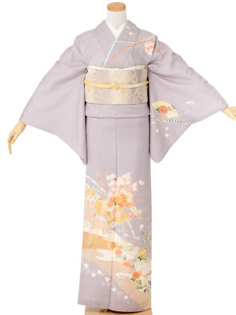 花笠に染め疋田の訪問着(袷)