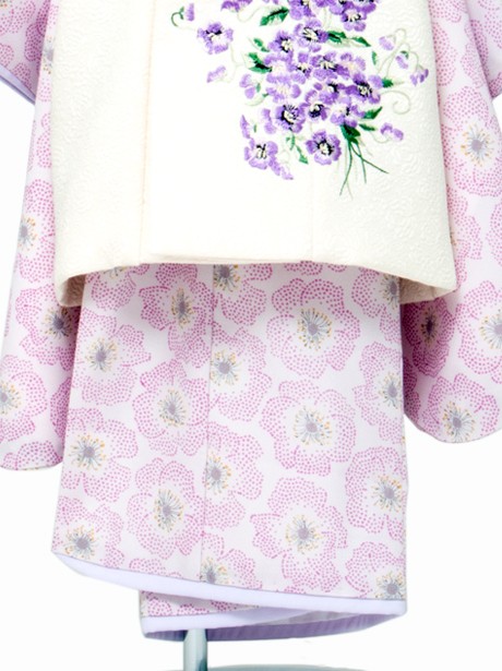 《JILLSTUART》薄紫地に菫の被布コートセット／七五三・三歳女の子